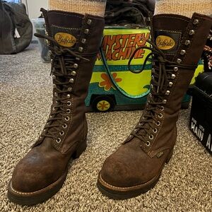 Buffalo Vintage Dark Brown Lace-Up Boots